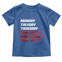 Monday Tuesday Thursday Practice Qualifying Race Day Toddler T Shirt - Wonder Print Shop
