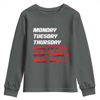 Monday Tuesday Thursday Practice Qualifying Race Day Youth Sweatshirt - Wonder Print Shop