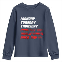 Monday Tuesday Thursday Practice Qualifying Race Day Youth Sweatshirt - Wonder Print Shop