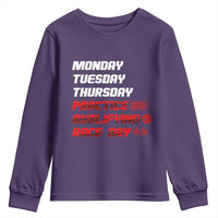 Monday Tuesday Thursday Practice Qualifying Race Day Youth Sweatshirt - Wonder Print Shop