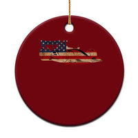 Racing Car Ceramic Ornament Retro Style Vintage American Flag - Wonder Print Shop