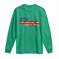 Racing Car Long Sleeve Shirt Retro Style Vintage American Flag - Wonder Print Shop