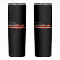 Racing Car Skinny Tumbler Retro Style Vintage American Flag - Wonder Print Shop