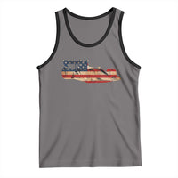 Racing Car Tank Top Retro Style Vintage American Flag - Wonder Print Shop