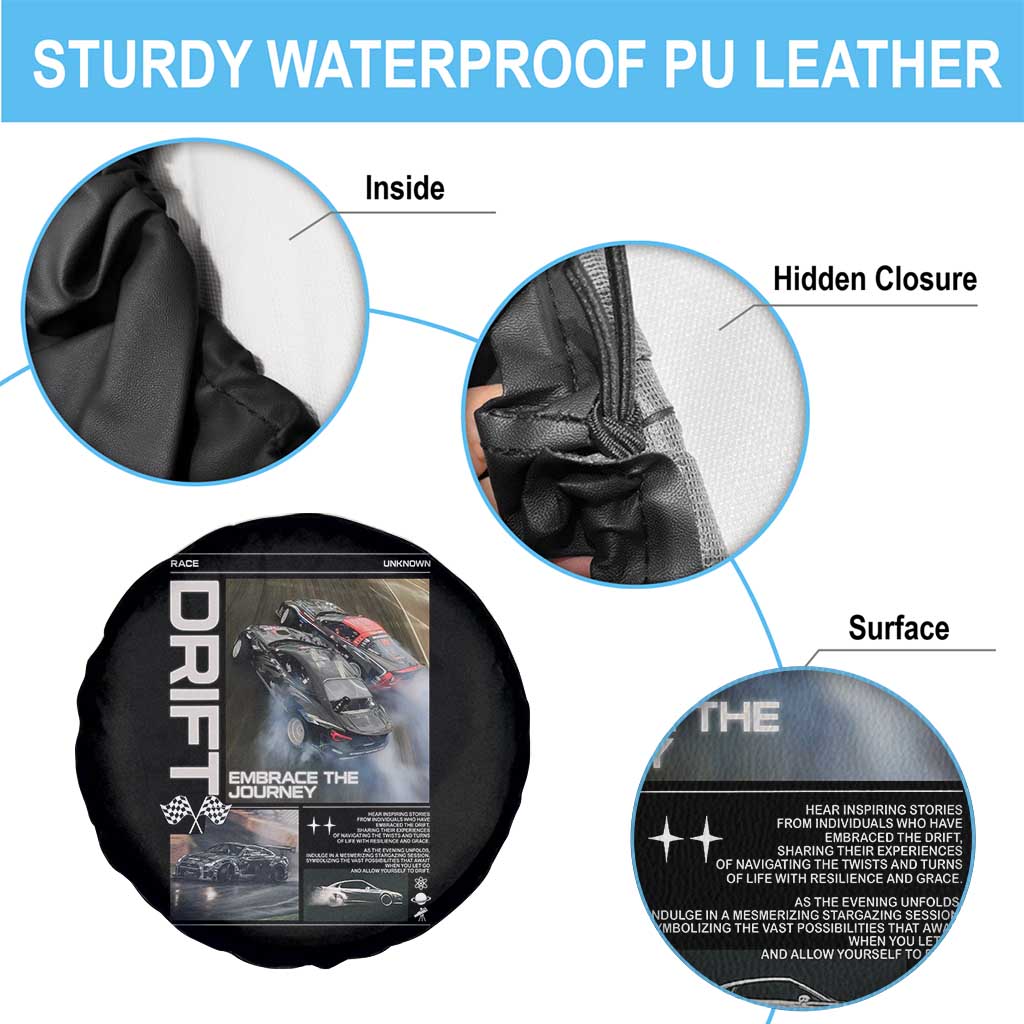 Vintage Japanese Drift Race Car Spare Tire Cover Cool Retro Vintage JDM Tokyo Japan Drifting - Wonder Print Shop