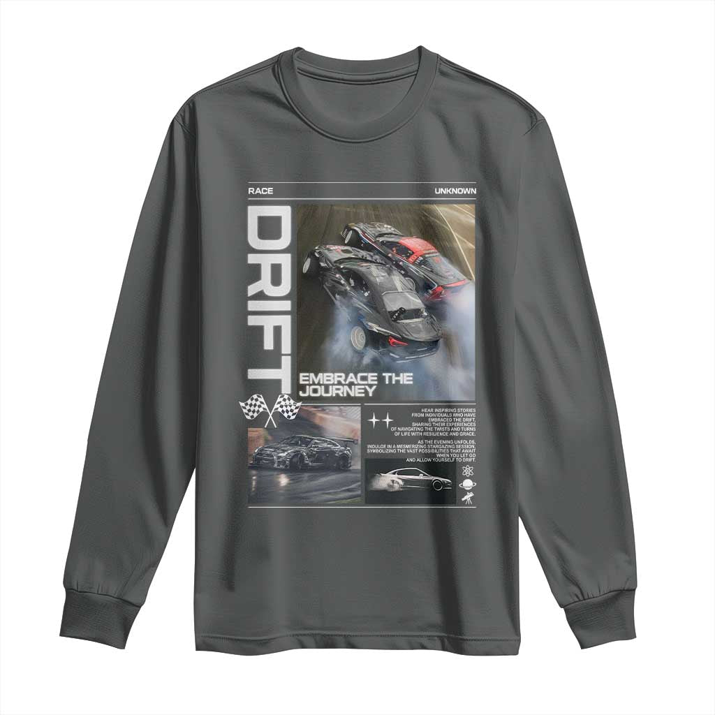 Vintage Japanese Drift Race Car Long Sleeve Shirt Cool Retro Vintage JDM Tokyo Japan Drifting - Wonder Print Shop