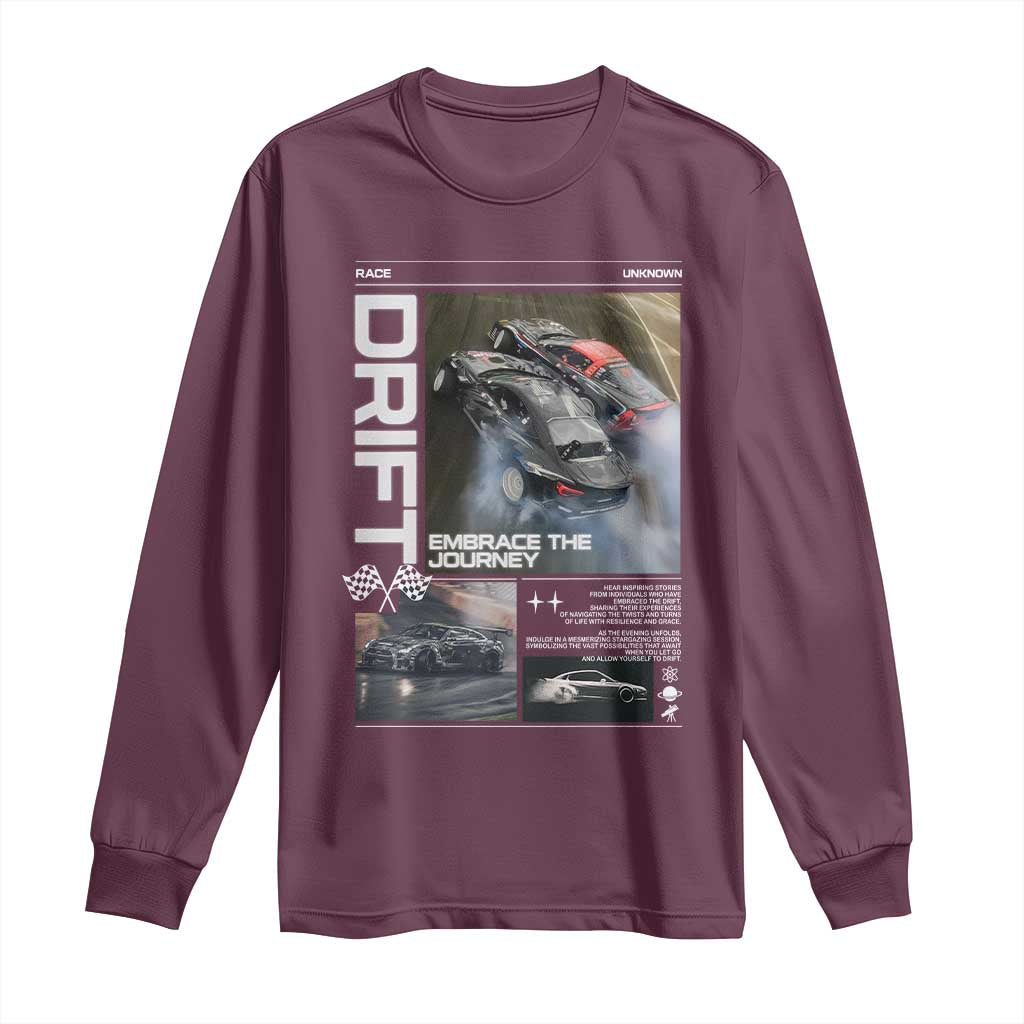 Vintage Japanese Drift Race Car Long Sleeve Shirt Cool Retro Vintage JDM Tokyo Japan Drifting - Wonder Print Shop