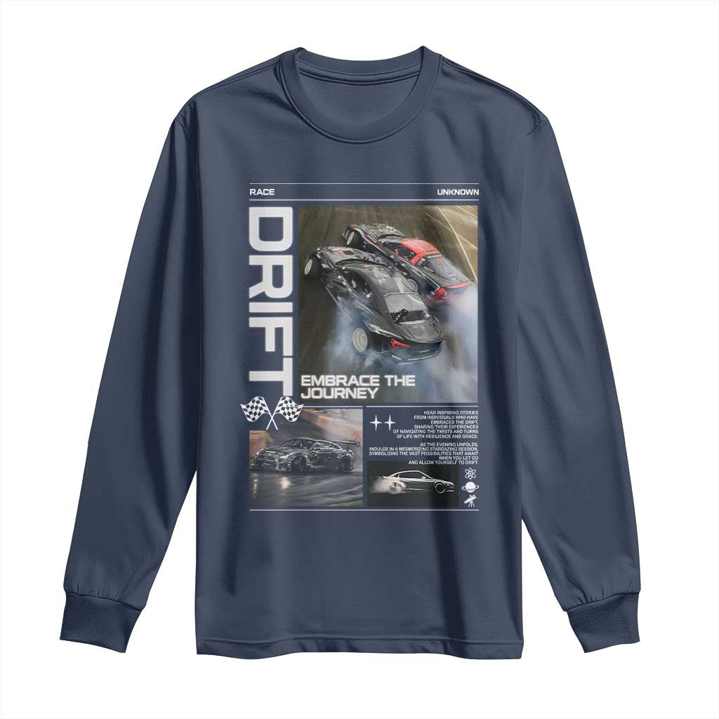 Vintage Japanese Drift Race Car Long Sleeve Shirt Cool Retro Vintage JDM Tokyo Japan Drifting - Wonder Print Shop