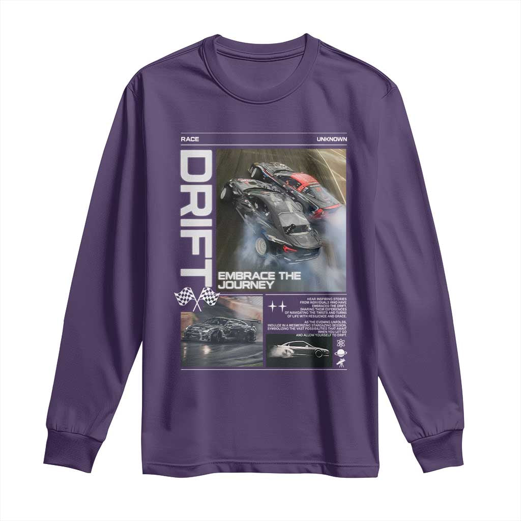 Vintage Japanese Drift Race Car Long Sleeve Shirt Cool Retro Vintage JDM Tokyo Japan Drifting - Wonder Print Shop