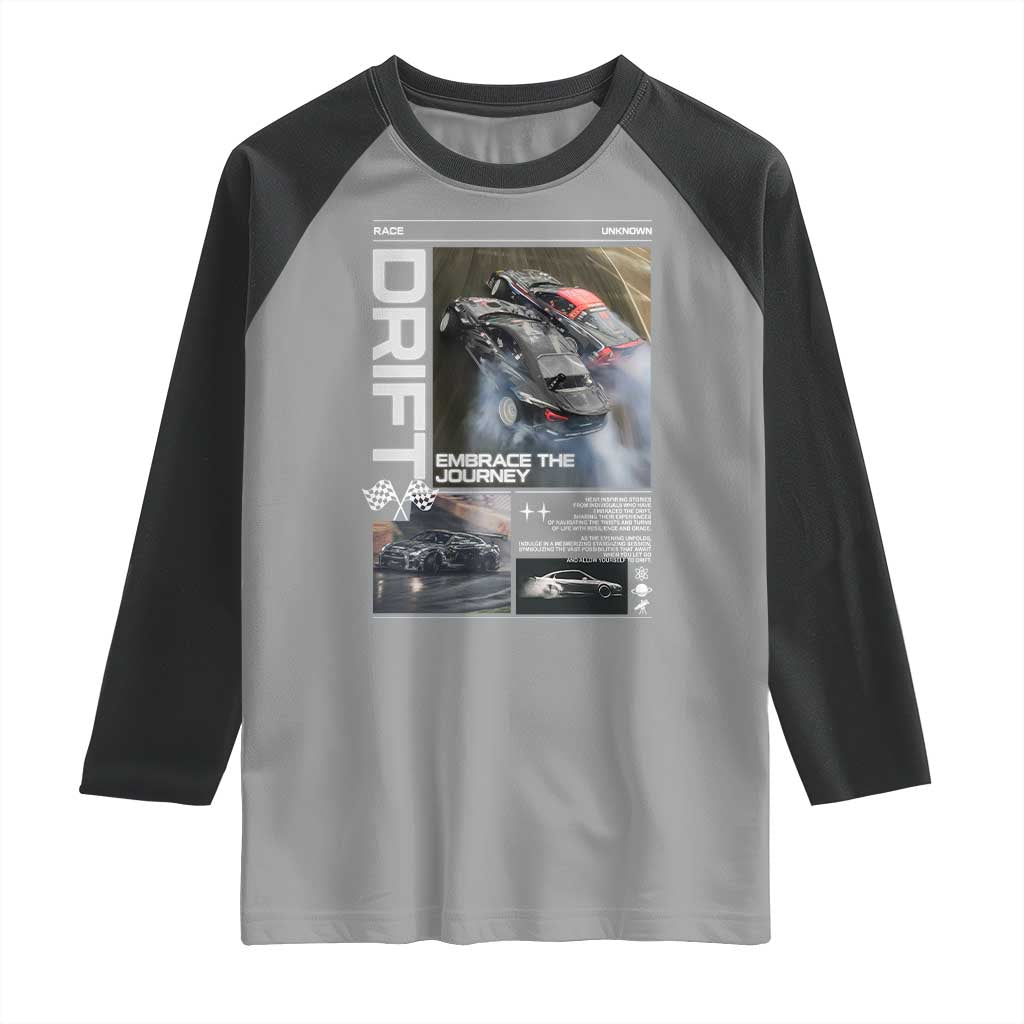 Vintage Japanese Drift Race Car Raglan Shirt Cool Retro Vintage JDM Tokyo Japan Drifting - Wonder Print Shop
