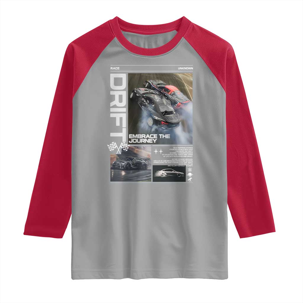 Vintage Japanese Drift Race Car Raglan Shirt Cool Retro Vintage JDM Tokyo Japan Drifting - Wonder Print Shop