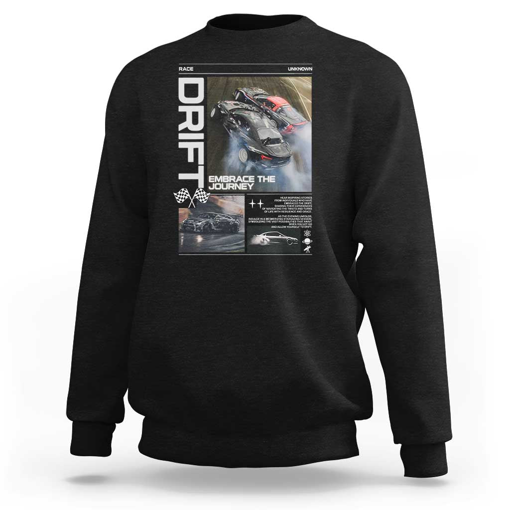 Vintage Japanese Drift Race Car Sweatshirt Cool Retro Vintage JDM Tokyo Japan Drifting - Wonder Print Shop