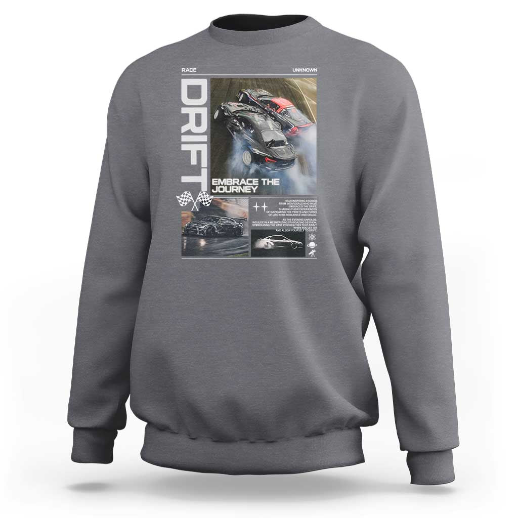 Vintage Japanese Drift Race Car Sweatshirt Cool Retro Vintage JDM Tokyo Japan Drifting - Wonder Print Shop