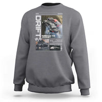 Vintage Japanese Drift Race Car Sweatshirt Cool Retro Vintage JDM Tokyo Japan Drifting - Wonder Print Shop