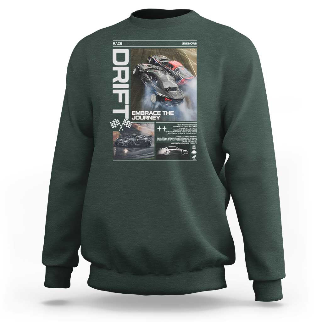 Vintage Japanese Drift Race Car Sweatshirt Cool Retro Vintage JDM Tokyo Japan Drifting - Wonder Print Shop