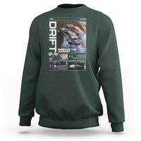Vintage Japanese Drift Race Car Sweatshirt Cool Retro Vintage JDM Tokyo Japan Drifting - Wonder Print Shop