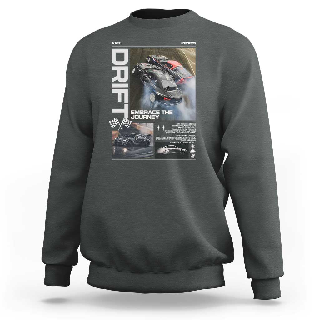 Vintage Japanese Drift Race Car Sweatshirt Cool Retro Vintage JDM Tokyo Japan Drifting - Wonder Print Shop