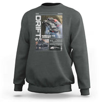 Vintage Japanese Drift Race Car Sweatshirt Cool Retro Vintage JDM Tokyo Japan Drifting - Wonder Print Shop