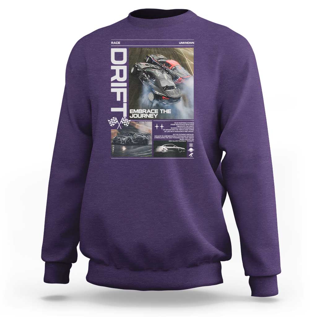 Vintage Japanese Drift Race Car Sweatshirt Cool Retro Vintage JDM Tokyo Japan Drifting - Wonder Print Shop
