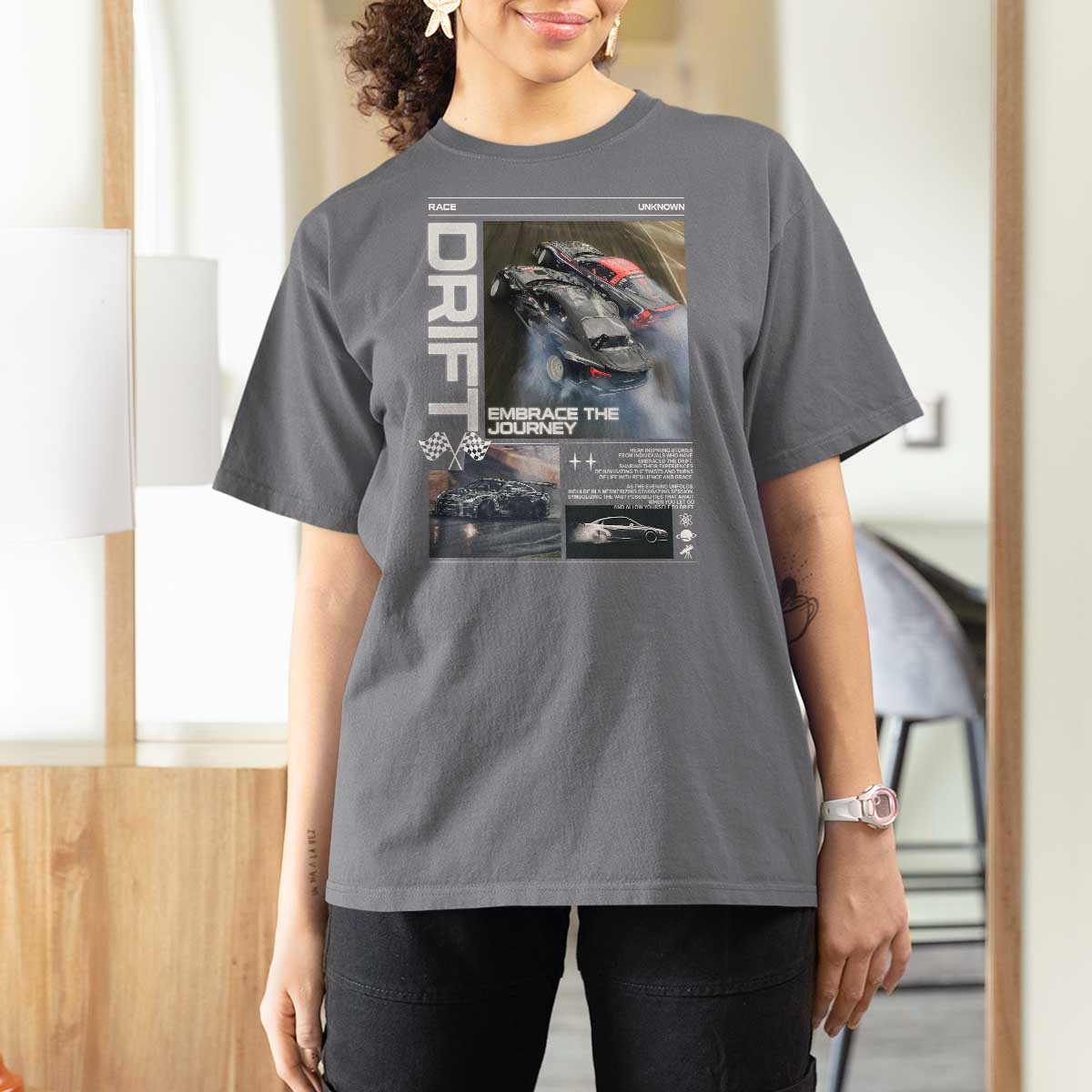 Vintage Japanese Drift Race Car T Shirt For Women Cool Retro Vintage JDM Tokyo Japan Drifting - Wonder Print Shop