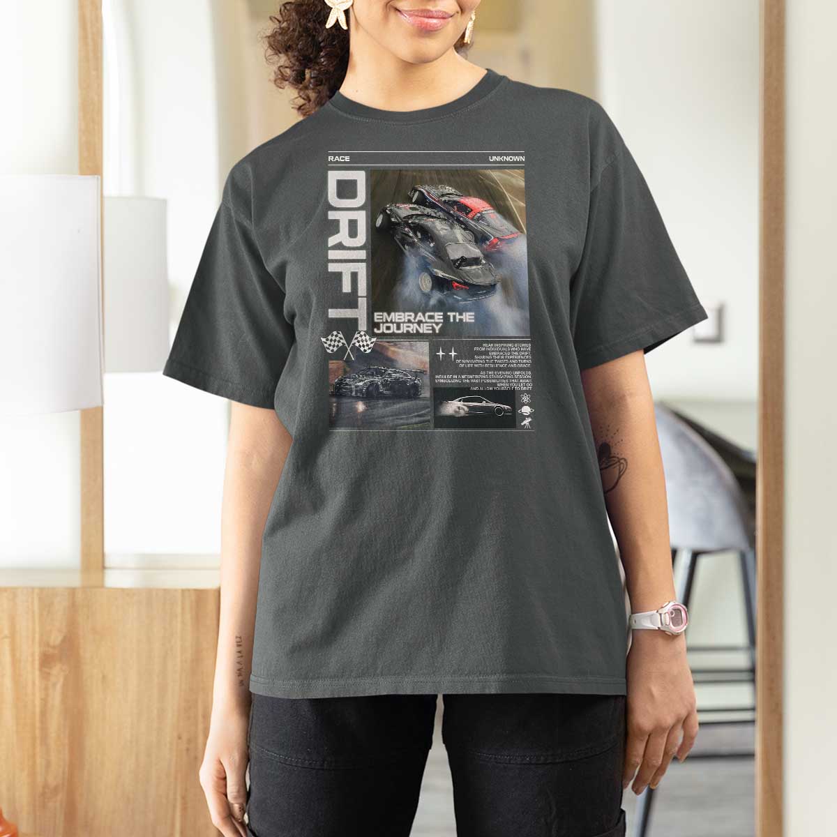 Vintage Japanese Drift Race Car T Shirt For Women Cool Retro Vintage JDM Tokyo Japan Drifting - Wonder Print Shop