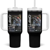 Vintage Japanese Drift Race Car Tumbler With Handle Cool Retro Vintage JDM Tokyo Japan Drifting - Wonder Print Shop