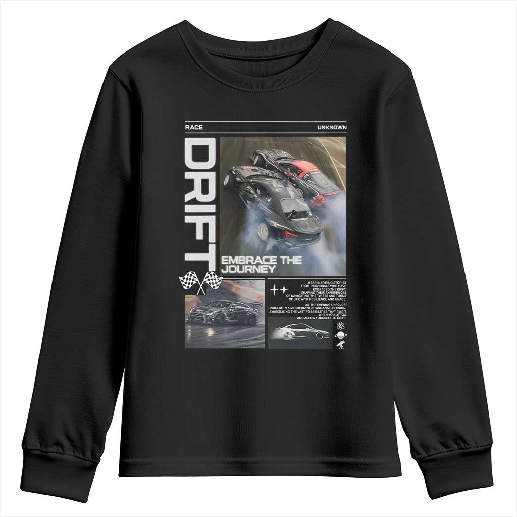 Vintage Japanese Drift Race Car Youth Sweatshirt Cool Retro Vintage JDM Tokyo Japan Drifting - Wonder Print Shop