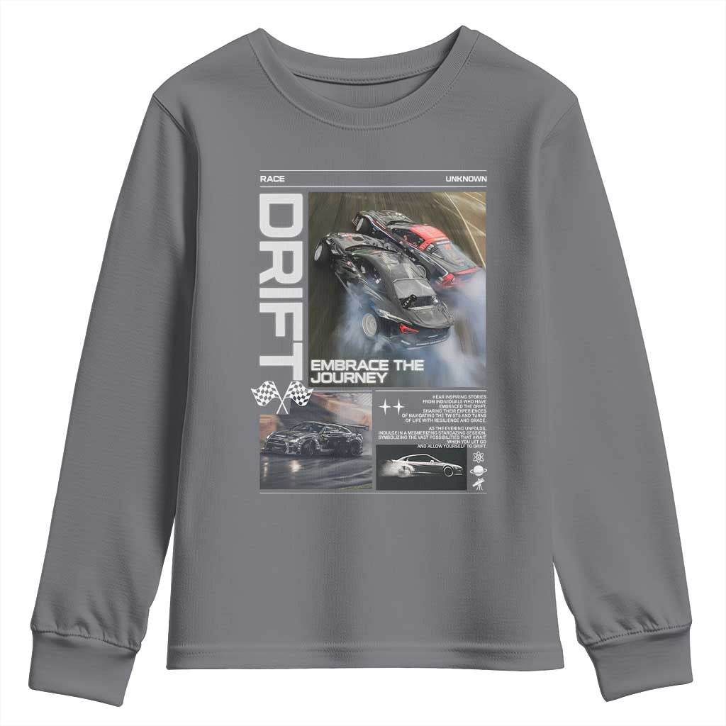 Vintage Japanese Drift Race Car Youth Sweatshirt Cool Retro Vintage JDM Tokyo Japan Drifting - Wonder Print Shop