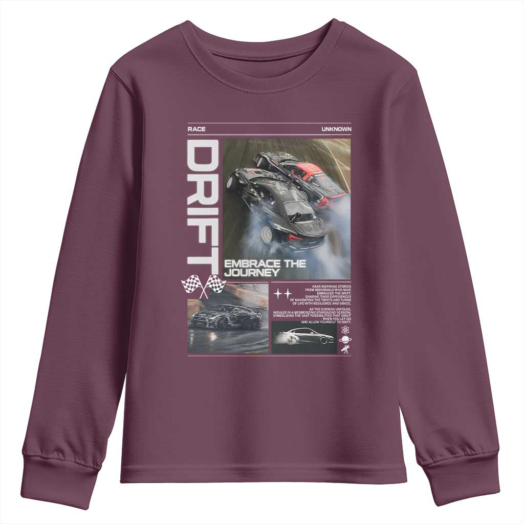 Vintage Japanese Drift Race Car Youth Sweatshirt Cool Retro Vintage JDM Tokyo Japan Drifting - Wonder Print Shop