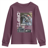 Vintage Japanese Drift Race Car Youth Sweatshirt Cool Retro Vintage JDM Tokyo Japan Drifting - Wonder Print Shop
