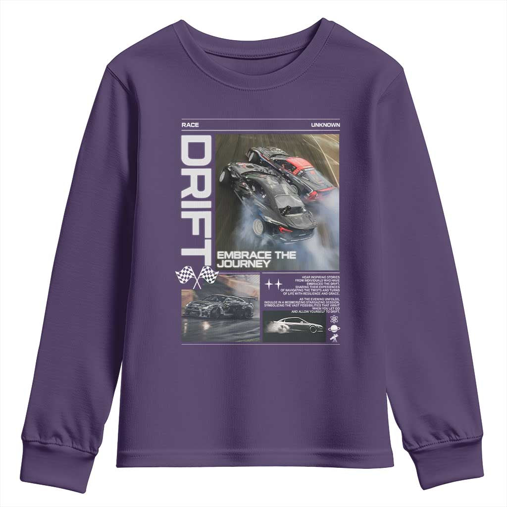 Vintage Japanese Drift Race Car Youth Sweatshirt Cool Retro Vintage JDM Tokyo Japan Drifting - Wonder Print Shop