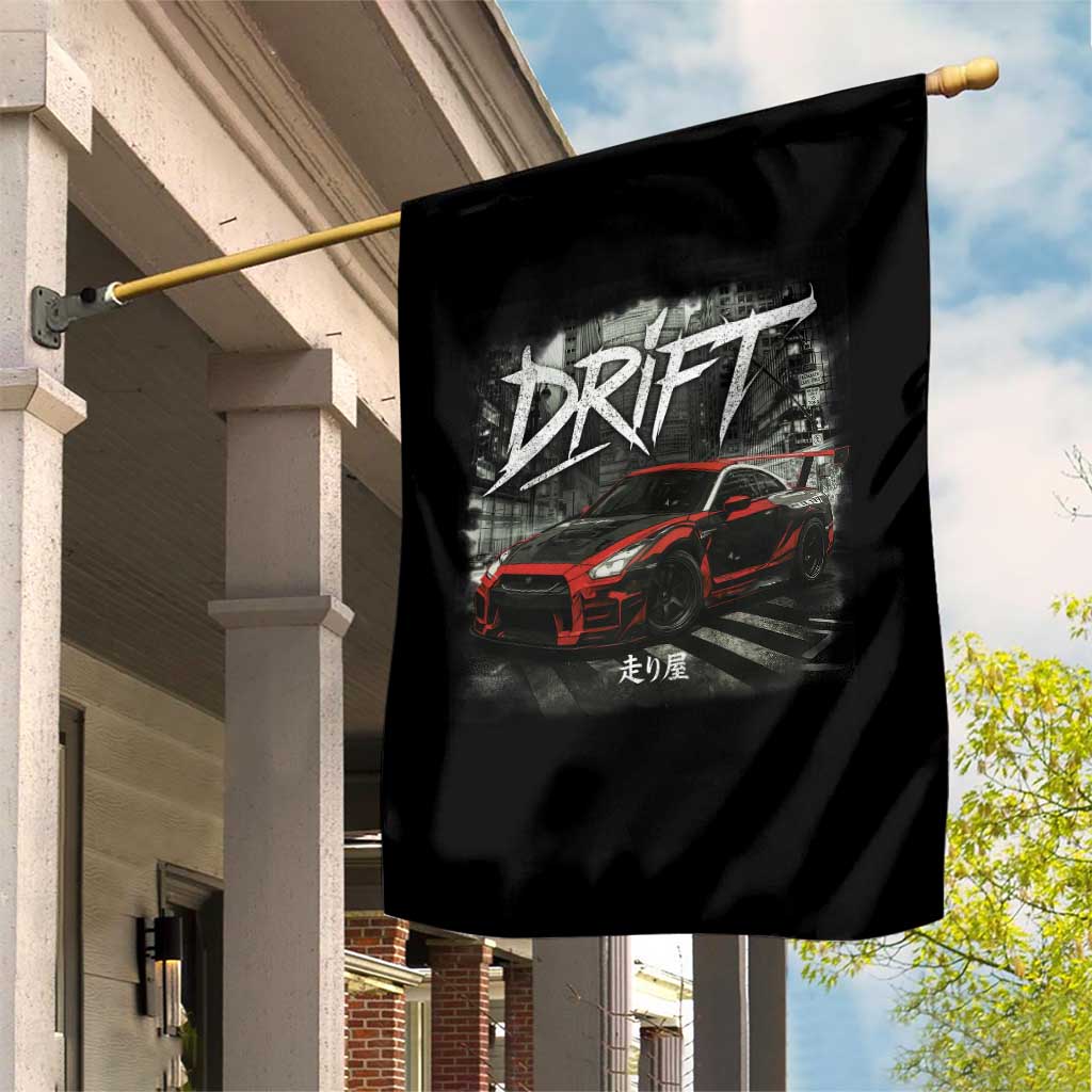Vintage Japanese Drift Race Car Garden Flag Retro Vintage JDM Tokyo Japan Drifting - Wonder Print Shop