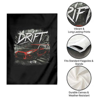 Vintage Japanese Drift Race Car Garden Flag Retro Vintage JDM Tokyo Japan Drifting - Wonder Print Shop