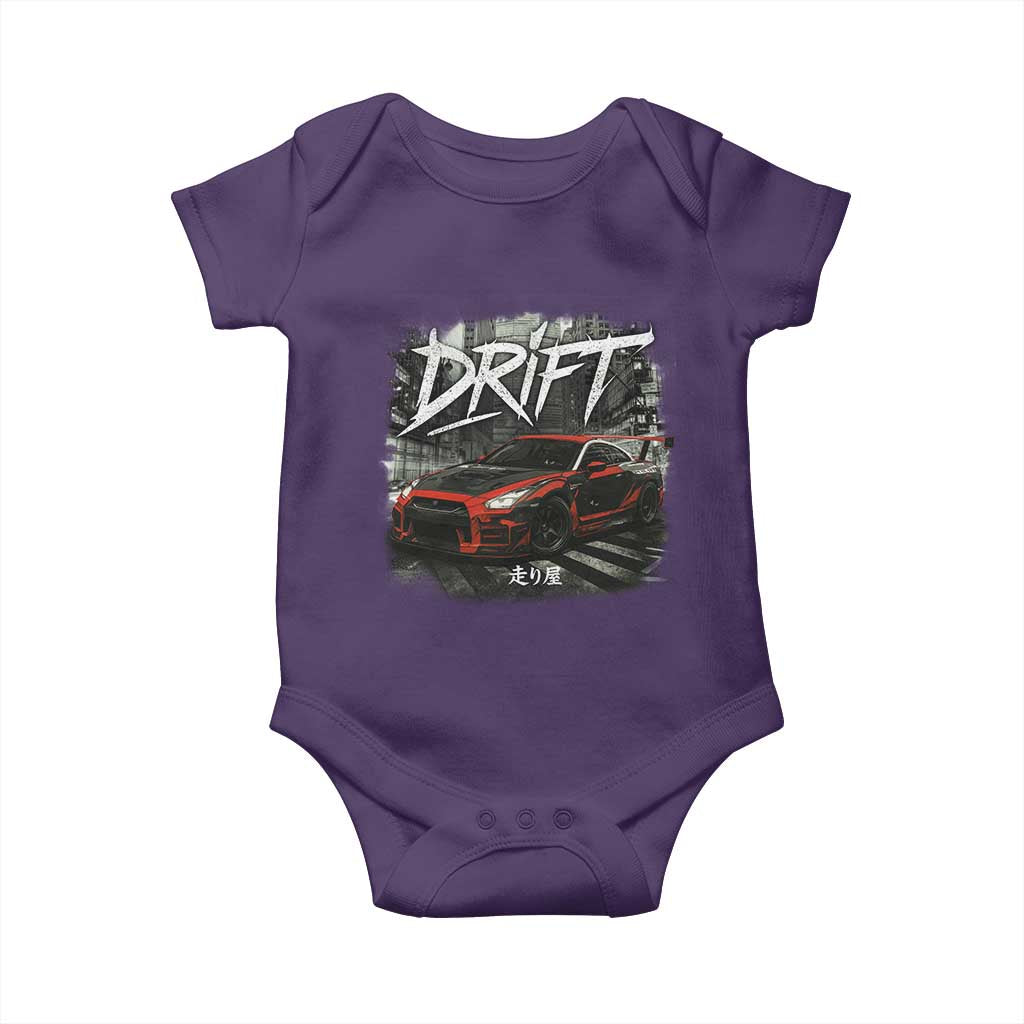 Vintage Japanese Drift Race Car Baby Onesie Retro Vintage JDM Tokyo Japan Drifting - Wonder Print Shop
