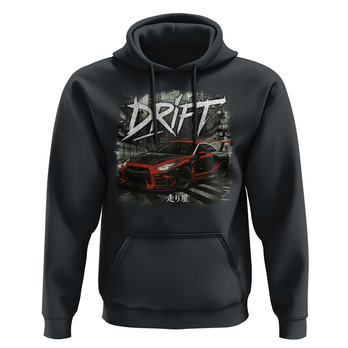 Vintage Japanese Drift Race Car Hoodie Retro Vintage JDM Tokyo Japan Drifting - Wonder Print Shop