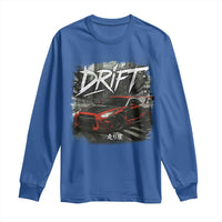 Vintage Japanese Drift Race Car Long Sleeve Shirt Retro Vintage JDM Tokyo Japan Drifting - Wonder Print Shop