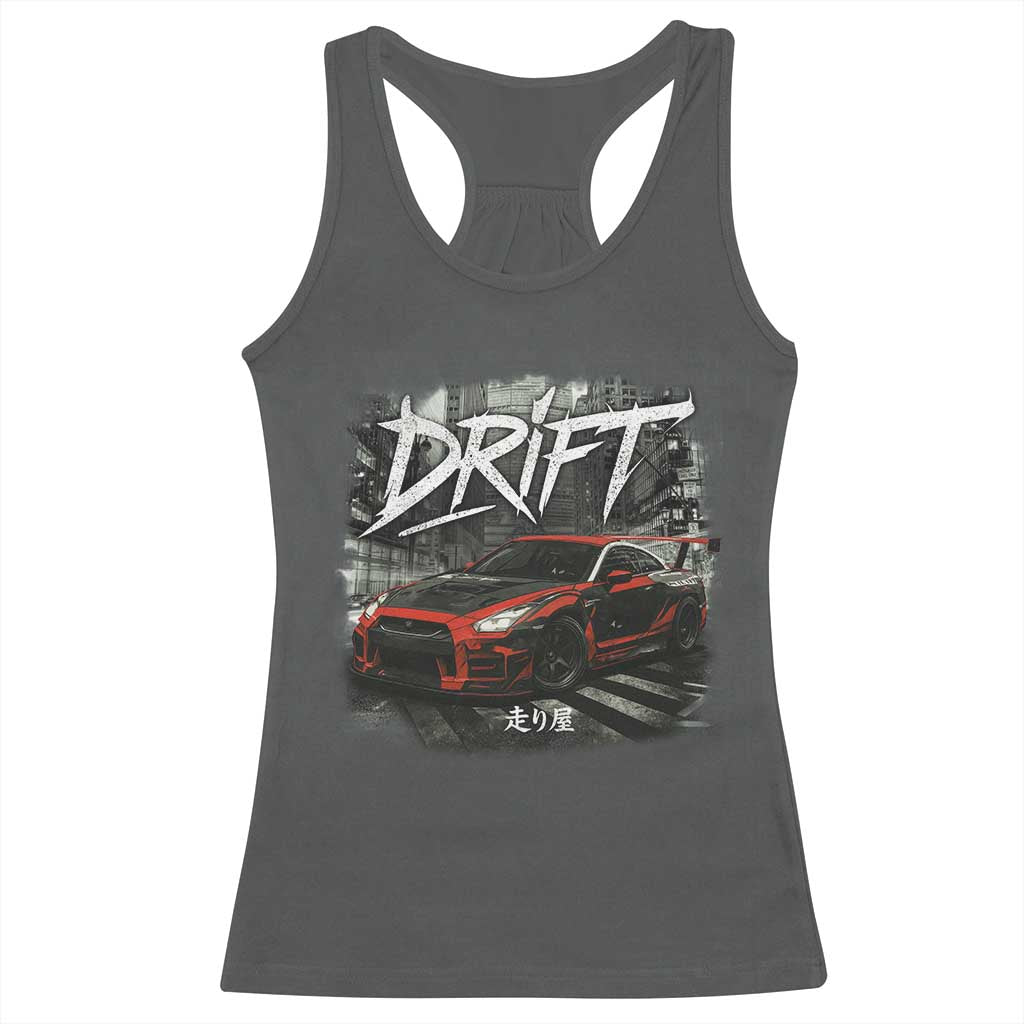 Vintage Japanese Drift Race Car Racerback Tank Top Retro Vintage JDM Tokyo Japan Drifting - Wonder Print Shop