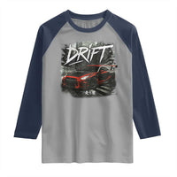 Vintage Japanese Drift Race Car Raglan Shirt Retro Vintage JDM Tokyo Japan Drifting - Wonder Print Shop