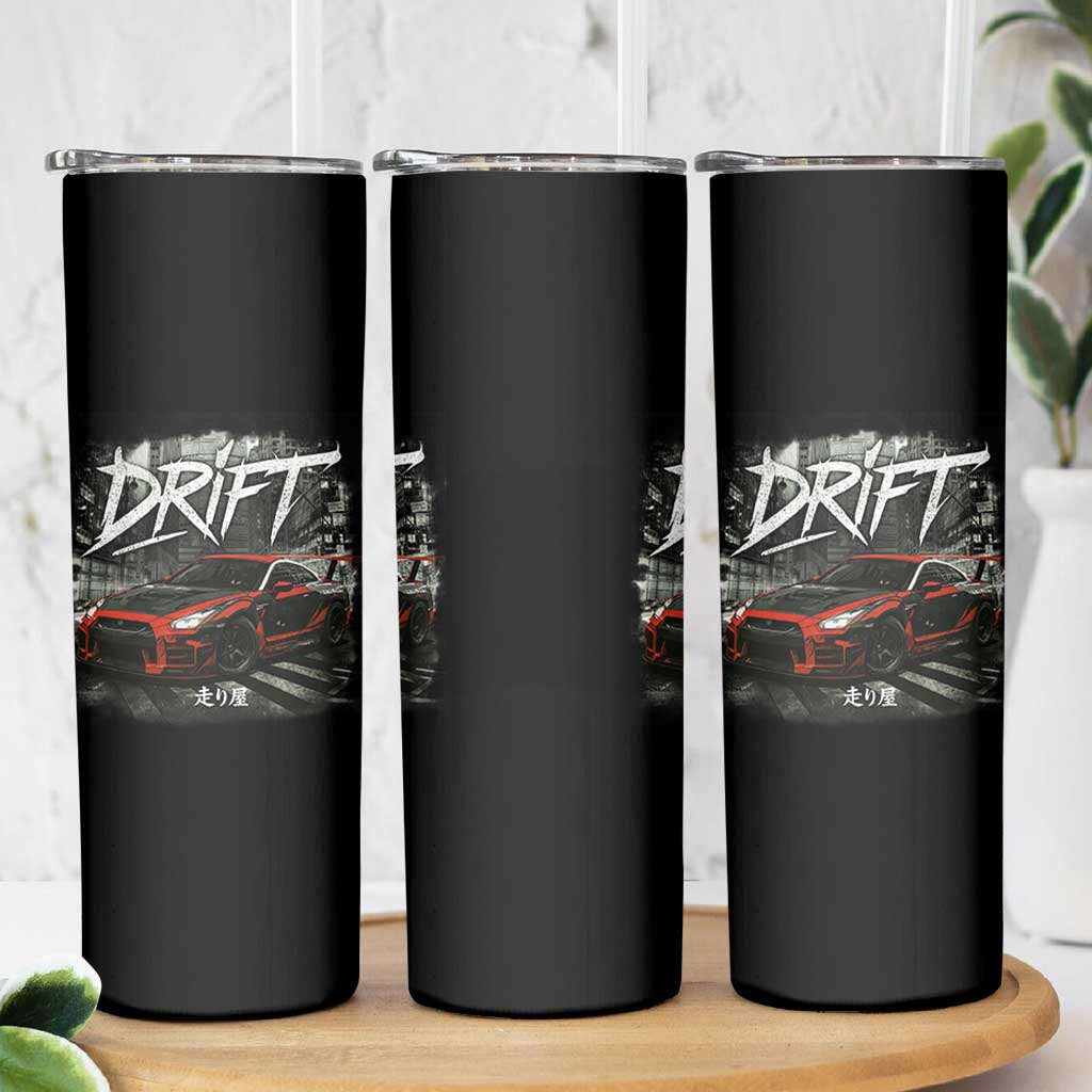 Vintage Japanese Drift Race Car Skinny Tumbler Retro Vintage JDM Tokyo Japan Drifting - Wonder Print Shop