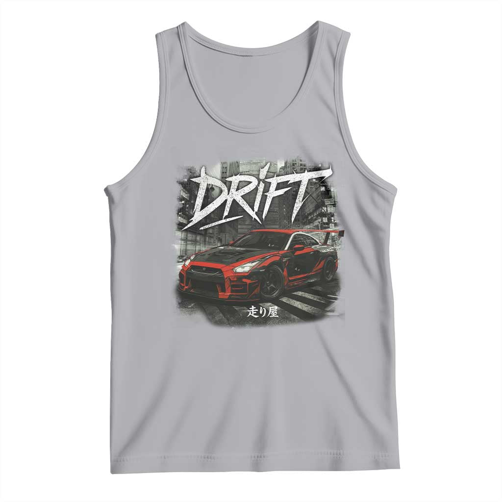 Vintage Japanese Drift Race Car Tank Top Retro Vintage JDM Tokyo Japan Drifting - Wonder Print Shop