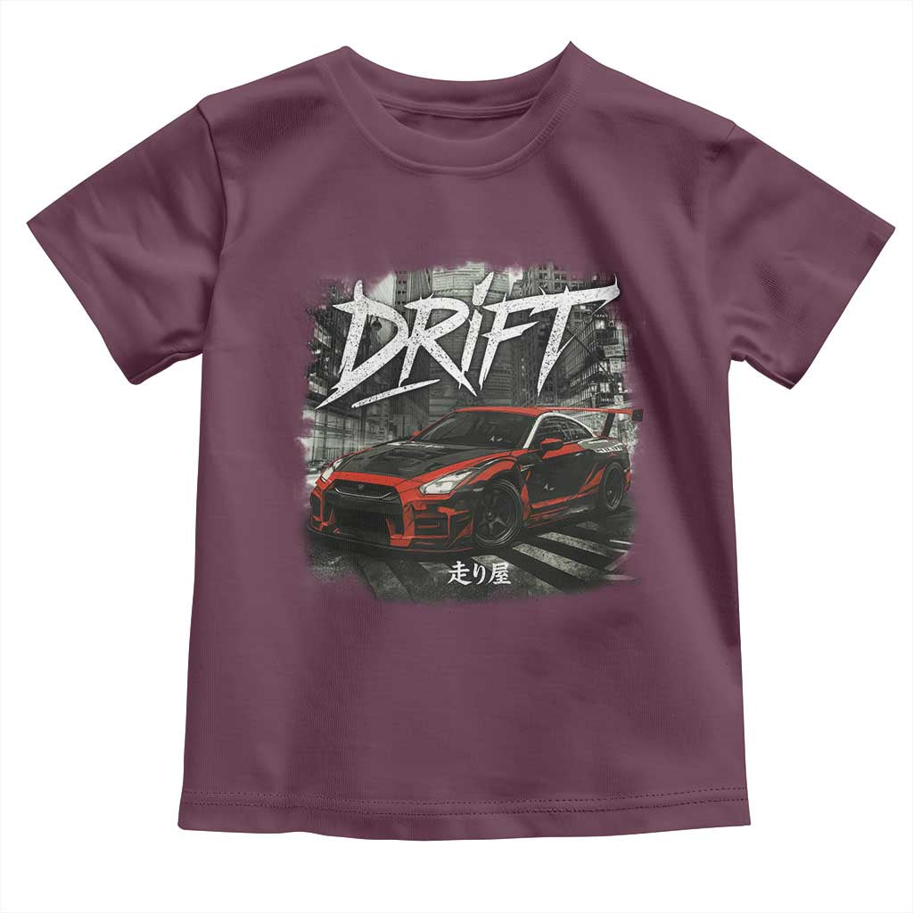 Vintage Japanese Drift Race Car Toddler T Shirt Retro Vintage JDM Tokyo Japan Drifting - Wonder Print Shop