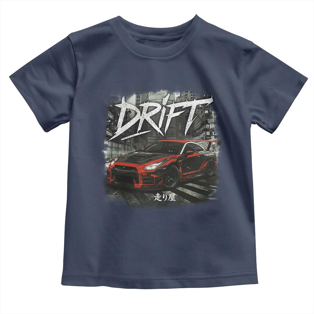 Vintage Japanese Drift Race Car Toddler T Shirt Retro Vintage JDM Tokyo Japan Drifting - Wonder Print Shop