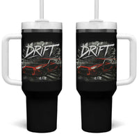 Vintage Japanese Drift Race Car Tumbler With Handle Retro Vintage JDM Tokyo Japan Drifting - Wonder Print Shop
