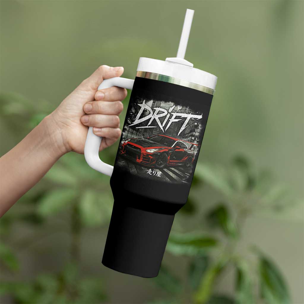 Vintage Japanese Drift Race Car Tumbler With Handle Retro Vintage JDM Tokyo Japan Drifting - Wonder Print Shop