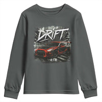 Vintage Japanese Drift Race Car Youth Sweatshirt Retro Vintage JDM Tokyo Japan Drifting - Wonder Print Shop