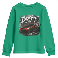 Vintage Japanese Drift Race Car Youth Sweatshirt Retro Vintage JDM Tokyo Japan Drifting - Wonder Print Shop
