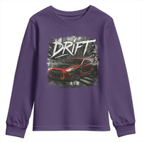 Vintage Japanese Drift Race Car Youth Sweatshirt Retro Vintage JDM Tokyo Japan Drifting - Wonder Print Shop