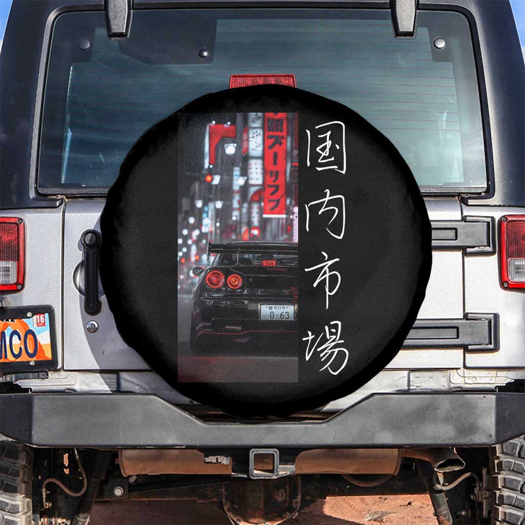 Distress JDM Drift Car Spare Tire Cover Distress Japanese Automotive Tuning Car - Wonder Print Shop