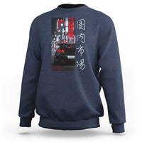 Distress JDM Drift Car Sweatshirt Distress Japanese Automotive Tuning Car - Wonder Print Shop