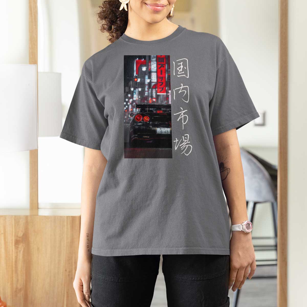 Distress JDM Drift Car T Shirt For Women Distress Japanese Automotive Tuning Car - Wonder Print Shop